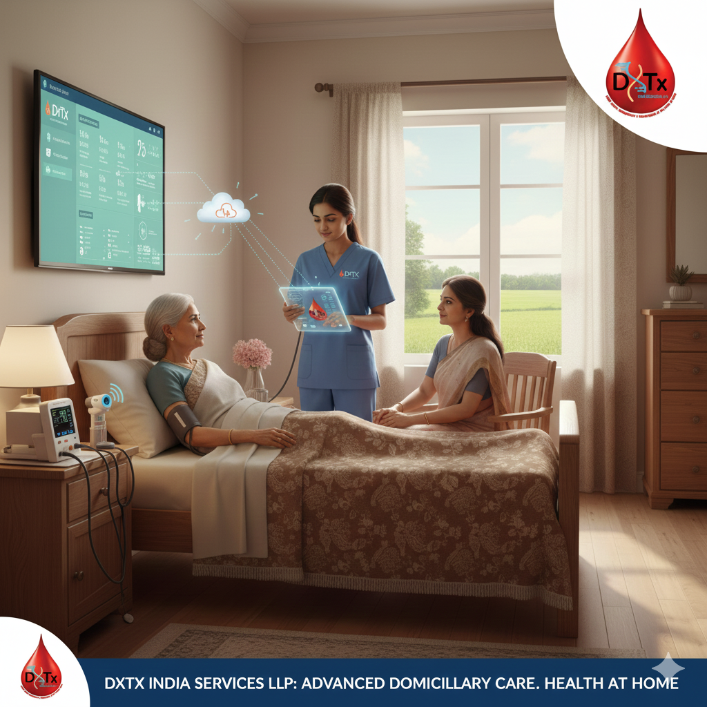 dxtxindia64 advanced domiciliary care with point of care connected devices to monitor vitals