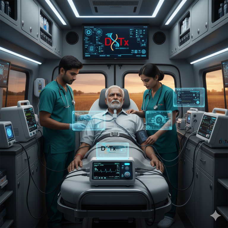 mobile medical unit serving cardiac patient in real time in the mmu and saving lives